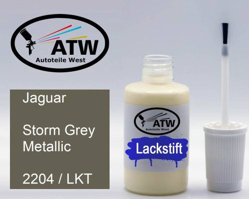 Jaguar, Storm Grey Metallic, 2204 / LKT: 20ml Lackstift, von ATW Autoteile West.